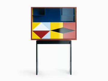 LINEA - Cellulose acetate highboard with flap doors by Porro - view 2