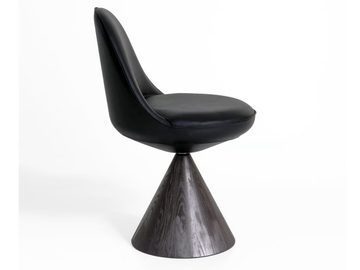 ROMBY - Swivel solid wood and leather chair by Porro - view 3