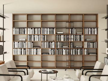 SYSTEM 2022 - Wall-mounted wooden bookcase by Porro - view 2