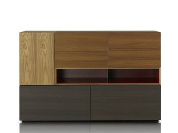 MODERN - Wooden highboard with doors by Porro - view 2