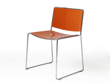 SPINDLE - Sled base multi-layer wood chair by Porro - view 2