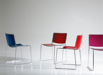 SPINDLE - Sled base multi-layer wood chair by Porro - view 3