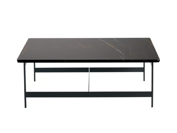LITTLE T 878/TQ-100 - Square low metal coffee table with marble top by Potocco - view 2