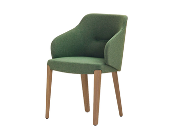 CONCHA 905/P - Upholstered fabric easy chair with armrests by Potocco - view 2