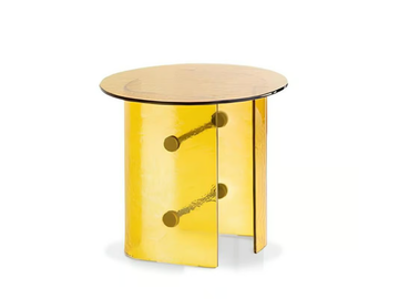 DOUBLE L GLAZE 952/TVHC-50 - Round glass coffee table by Potocco - view 2