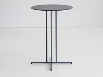 GRAPHIC 955/TAC-OUT - Round HPL and metal high table by Potocco - view 3