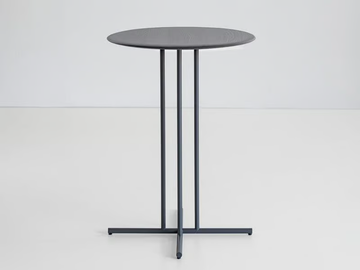 GRAPHIC 955/TAC - Round ash and metal high table by Potocco - view 3