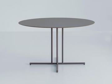 GRAPHIC 955/TGC-OUT - Round HPL and metal garden table by Potocco - view 3