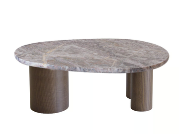 JADE 953/TBO - Fior di Pesco Carnico marble and ash coffee table by Potocco - view 2