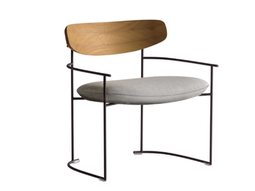 KEEL 922/L-OUT - Metal garden armchair with armrests and fabric seat by Potocco - view 2