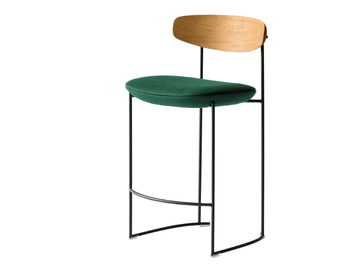 KEEL 922/S-OUT - Fabric and metal garden stool with back by Potocco - view 2