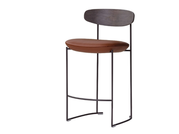 KEEL 922/S - High stool with metal structure and fabric seat by Potocco - view 2