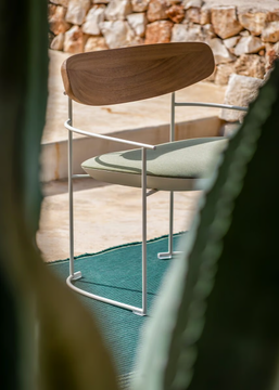 KEEL LIGHT 922/LMB-OUT - Garden metal armchair with armrests by Potocco - view 3