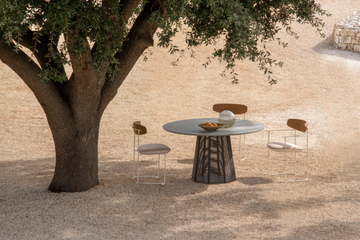 KEEL LIGHT 922/MB-OUT - Metal garden chair open back by Potocco - view 3