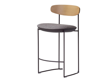 KEEL LIGHT 922/SMB - Counterstool with metal frame and fabric seat by Potocco - view 2