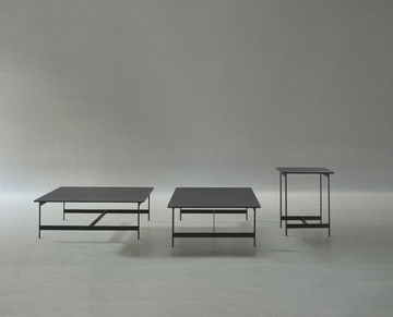 LITTLE T 878/TR-OUT - Rectangular low metal garden side table with porcelain stoneware top by Potocco - view 3