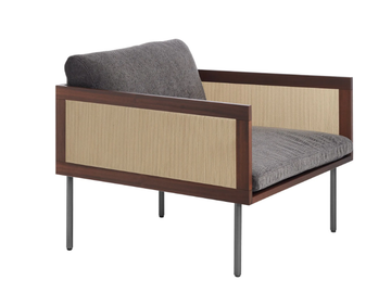 LOOM 880/PR-OUT - Mahogany and fabric garden armchair with armrests by Potocco - view 2