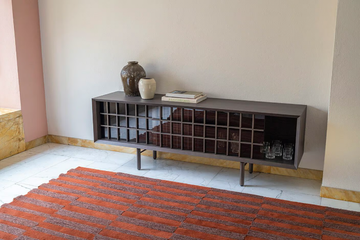 SEN 886/MA - Wood and glass sideboard with sliding doors by Potocco - view 3
