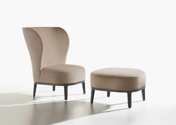 SPRING 841/P - Wing fabric armchair high-back by Potocco - view 3