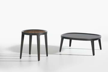 SPRING 841/TBC - Round ash high side table with marble top by Potocco - view 3
