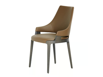 VELIS 942/7 - Upholstered leather chair with armrests by Potocco - view 2
