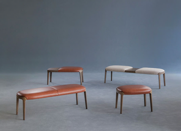 VELIS 942/O2 - Upholstered leather bench by Potocco - view 3