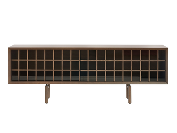 SEN 886/MA - Wood and glass sideboard with sliding doors by Potocco - view 2