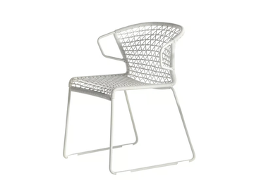 VELA 698/P - Stackable sled base nautical rope garden easy chair by Potocco - view 2