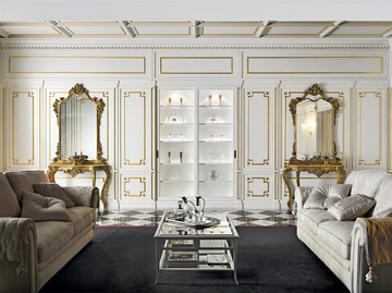 CAPRICCI - Wood and glass coffee table with integrated magazine rack by Prestige - view 3