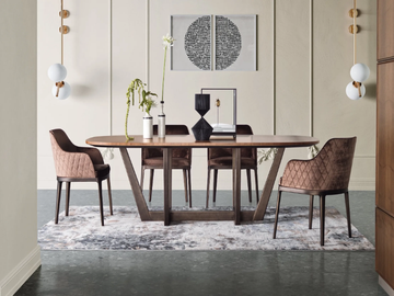 DIAMANTE - Oval wooden table by Prestige - view 2