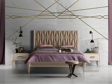 GRAN DUCA - Bed with upholstered headboard by Prestige - view 2