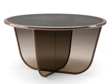 GRAN DUCA - Round glass table by Prestige - view 2