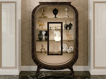 GRAN DUCA - Art Nouveau wood and glass display cabinet by Prestige - view 2