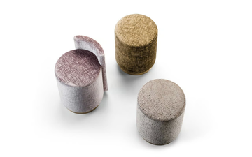 GRAN DUCA - Round fabric pouf by Prestige - view 3