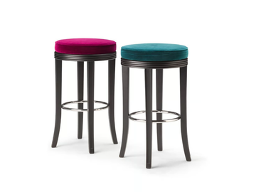 GRAN DUCA - High wooden stool with footrest by Prestige - view 3