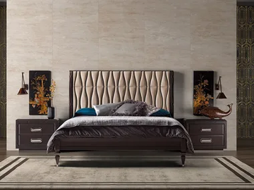 GRAN DUCA - Bed with upholstered headboard by Prestige - view 2