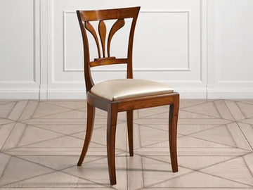 CAPRICCI - Cherry wood chair with integrated cushion by Prestige - view 2
