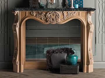 CAPRICCI - Wood and glass Fireplace Mantel by Prestige - view 2