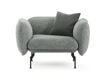 ECHO - Fabric armchair with removable cover with armrests by Prostoria - view 2