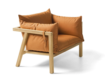 UMOMOKU - Upholstered fabric garden armchair with armrests by Prostoria - view 2