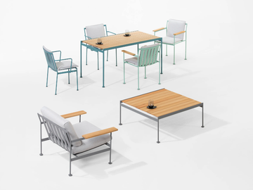 JUGO - Metal garden chair with armrests by Prostoria - view 3