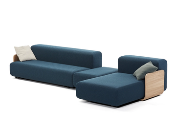 KLASTER - Sectional fabric sofa bed with chaise longue by Prostoria - view 2