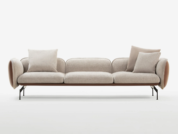 ECHO - 4 seater fabric sofa with removable cover by Prostoria - view 3