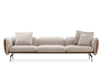 ECHO - 4 seater fabric sofa with removable cover by Prostoria - view 2