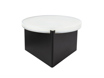 ALWA ONE BIG - Round glass and steel coffee table by Pulpo - view 2