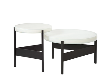 ALWA TWO BIG - Round glass and steel coffee table by Pulpo - view 3