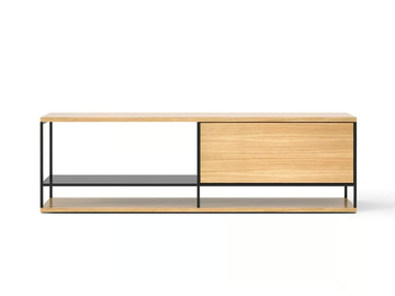 LITERATURA OPEN - Low wooden TV cabinet with flap doors by Punt - view 2