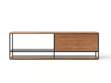 LITERATURA OPEN - Low wooden TV cabinet with flap doors by Punt - view 3