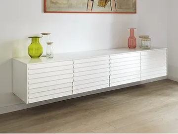 SUSSEX - Suspended wooden sideboard with doors by Punt - view 2