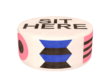SIT HERE - Polyester pouf by Qeeboo - view 3